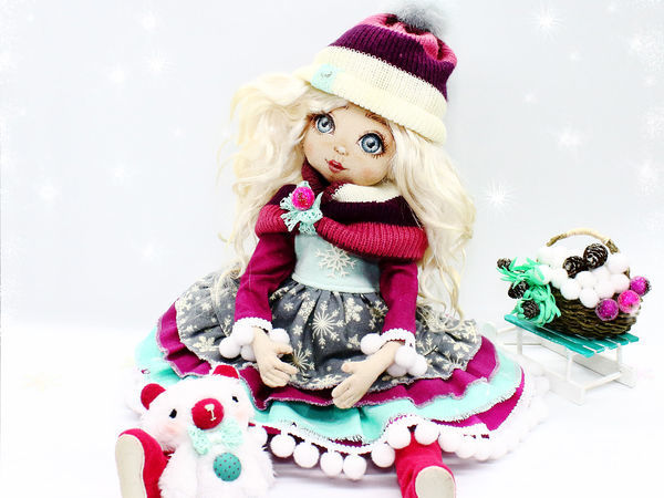 «Девочка-Зима»: создаём прелестную новогоднюю куколку | Ярмарка Мастеров - ручная работа, handmade