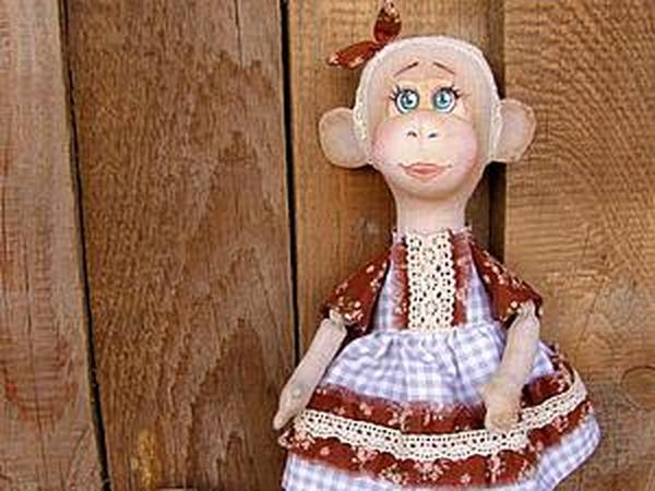 Шьем текстильную обезьянку Лесю | Ярмарка Мастеров - ручная работа, handmade