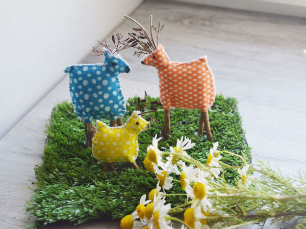 Crafts with Kids: a Family of Deer | Livemaster - handmade