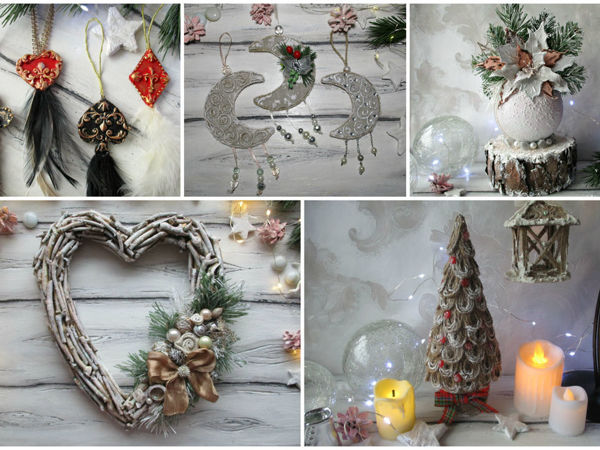 5 идей новогоднего декора | Ярмарка Мастеров - ручная работа, handmade