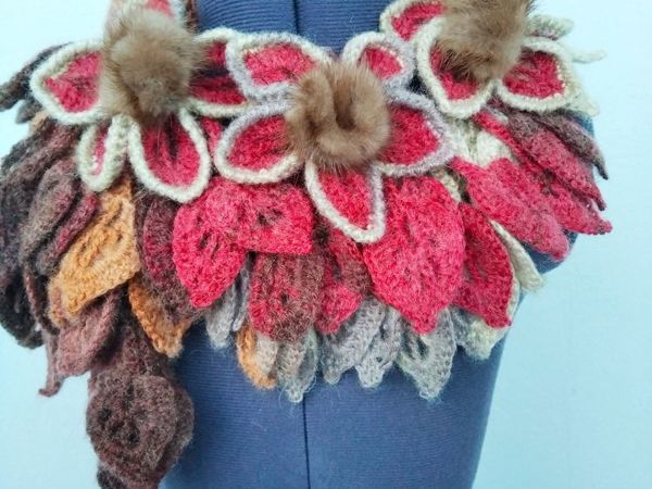 Оригинальные шарфики с мехом норки от 1300 руб | Ярмарка Мастеров - ручная работа, handmade