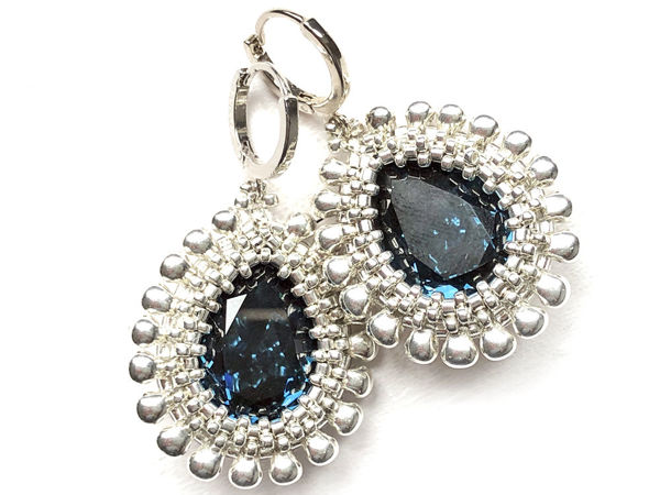 Creating ''Diana'' Earrings from Beads and Crystals | Livemaster - handmade