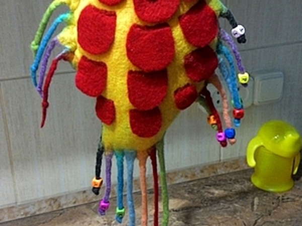 Валяем яркую игрушку для малыша | Ярмарка Мастеров - ручная работа, handmade