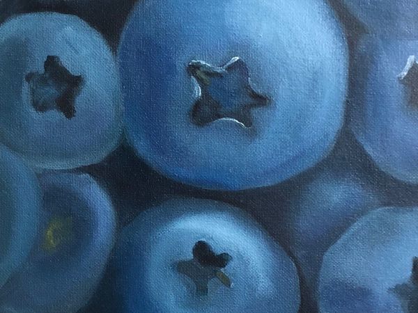 Blueberry Oil Painting | Livemaster - handmade