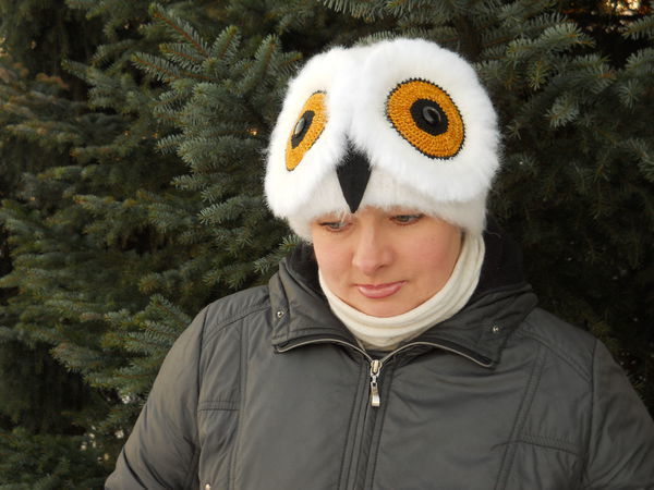 Шапка сова полярная и законы притяжения. | Ярмарка Мастеров - ручная работа, handmade