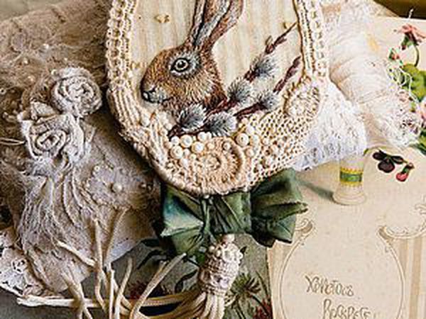 How to Embroider a Brooch with an Easter Bunny | Livemaster - handmade