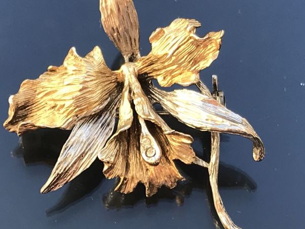 Брошь Орхидея из серебра | Ярмарка Мастеров - ручная работа, handmade