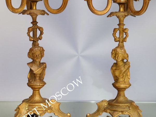 Подсвечник антикварный бронза латунь золото Франция 12 | Ярмарка Мастеров - ручная работа, handmade