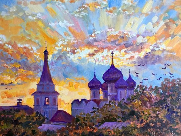 Православная Русь — новые пейзажи маслом | Ярмарка Мастеров - ручная работа, handmade
