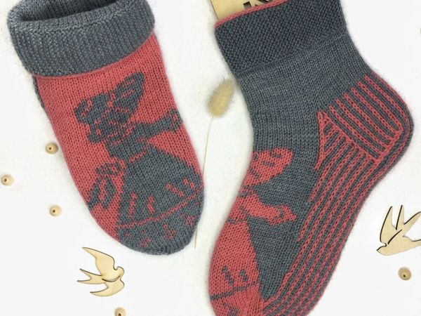 Носки без изнанки? Легко! | Ярмарка Мастеров - ручная работа, handmade