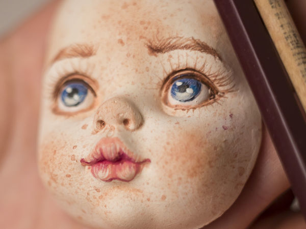 OOAK: перерисовка лица куклы