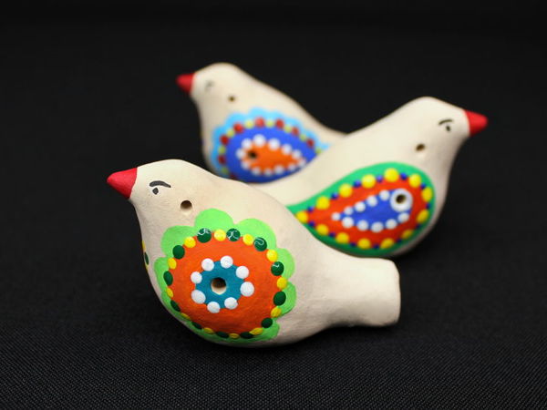 Глиняная игрушка свистулька  «Птичка Расписная» | Ярмарка Мастеров - ручная работа, handmade