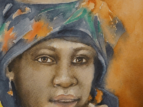 Рисуем портрет акварелью по-сырому | Ярмарка Мастеров - ручная работа, handmade
