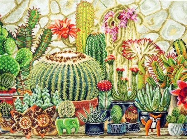 Spiky Cacti in Embroidery | Livemaster - handmade