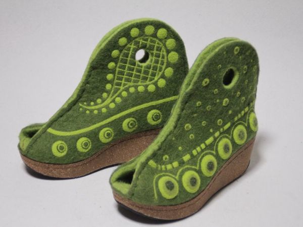 Decorating Felted Shoes | Livemaster - handmade