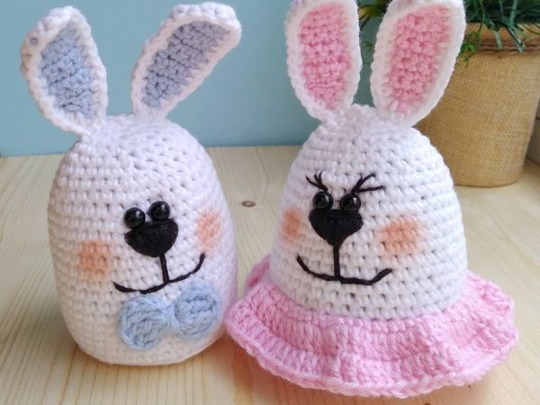 Вяжем пасхальных зайчиков | Ярмарка Мастеров - ручная работа, handmade