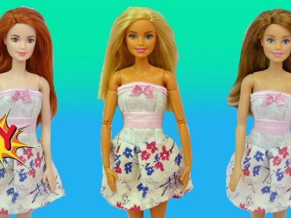 Шьем летнее платье с корсетом для куклы Барби | Ярмарка Мастеров - ручная работа, handmade