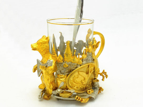 Сувенирный подстаканник  «Русский мишка» . Златоуст z10515 | Ярмарка Мастеров - ручная работа, handmade