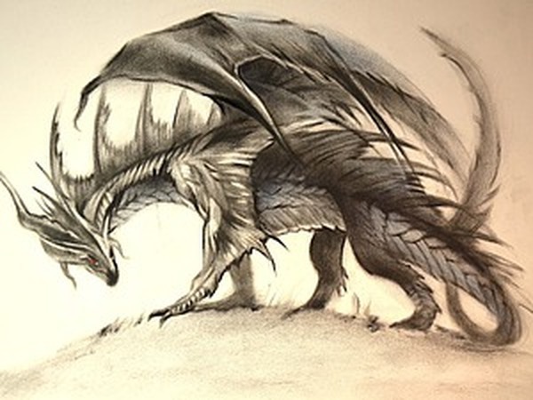 Как рисовать дракона карандашом поэтапно