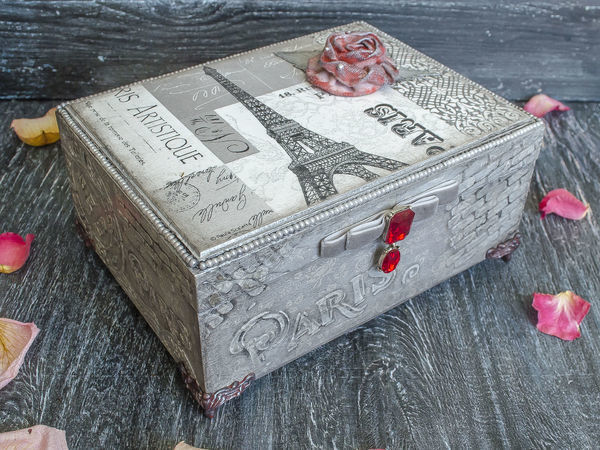 Декорируем шкатулку «Любовь к Парижу» | Ярмарка Мастеров - ручная работа, handmade