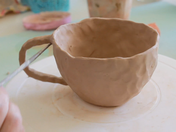 Sculpting Cup from Clay in Extrusion Technique | Livemaster - handmade