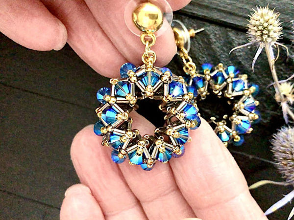 Создаем серьги из стекляруса и бусин Swarovski! | Ярмарка Мастеров - ручная работа, handmade