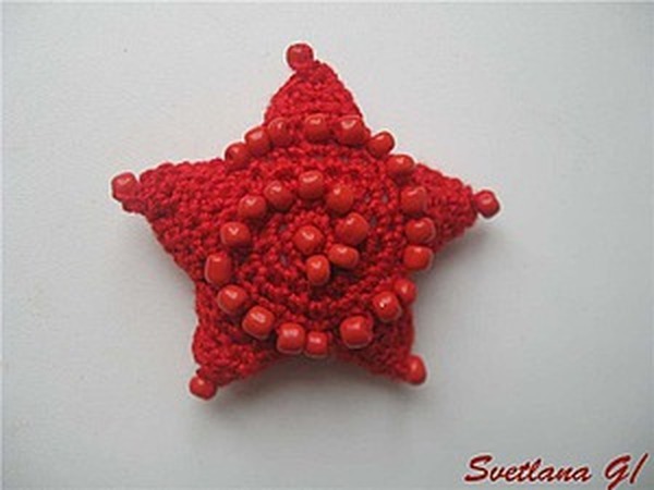 Вяжем крючком объемные звезды | Ярмарка Мастеров - ручная работа, handmade