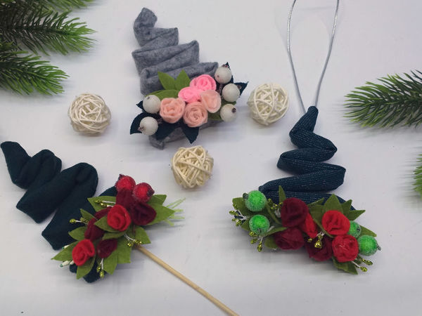 Мастерим текстильную елочку за 10 минут | Ярмарка Мастеров - ручная работа, handmade