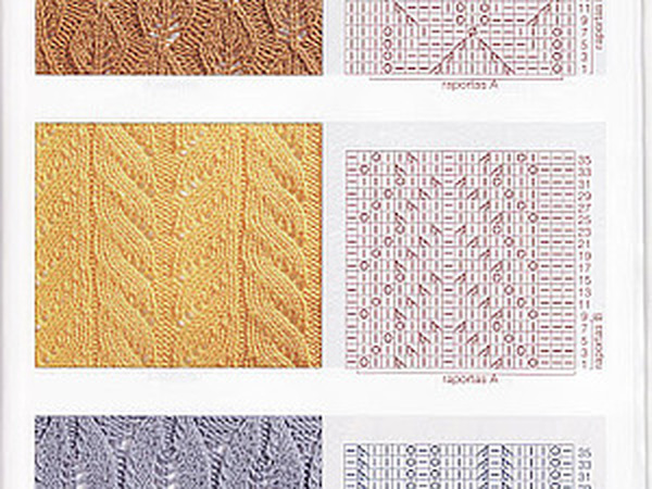 Большая книга японских узоров, 260 необычных схем для вязания спицами