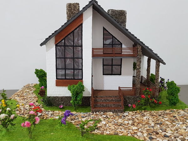 Современный дом из картона своими руками | Ярмарка Мастеров - ручная работа, handmade