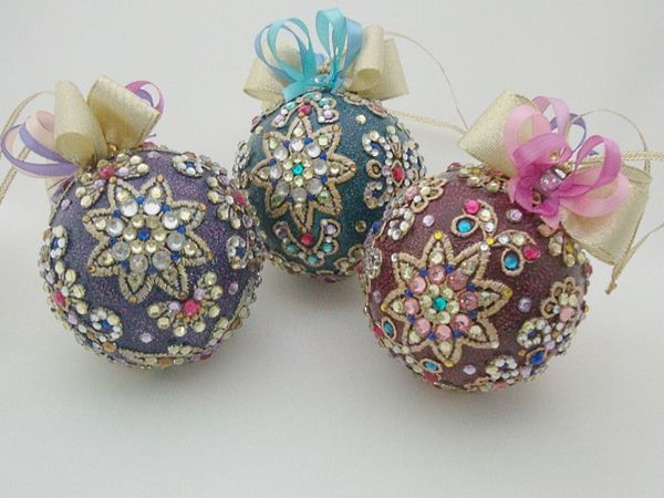 Набор новогодних шаров (3). Фотоотчет для Татьяны | Ярмарка Мастеров - ручная работа, handmade