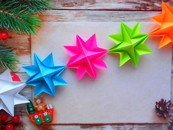 Handmade Paper Christmas Garland | Livemaster - handmade