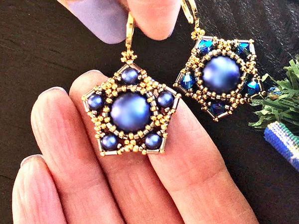 Создаем серьги из бисера и кристаллов Swarovski | Ярмарка Мастеров - ручная работа, handmade