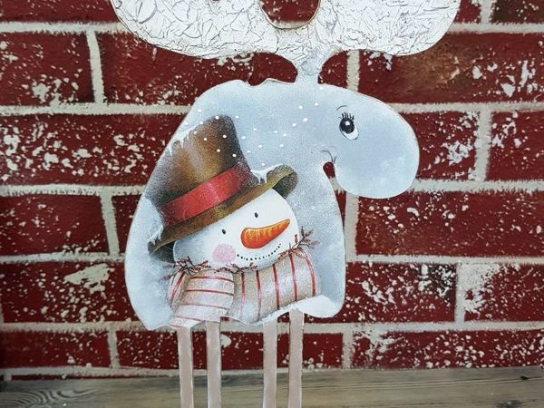 Новогодний МК! Радостный зимний лось! | Ярмарка Мастеров - ручная работа, handmade