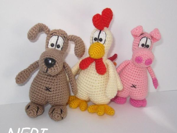 Петушок, Собачка, Свинка... | Ярмарка Мастеров - ручная работа, handmade