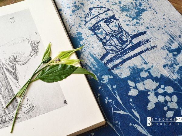 Мастер-класс по цианотиипии на ткани | Ярмарка Мастеров - ручная работа, handmade