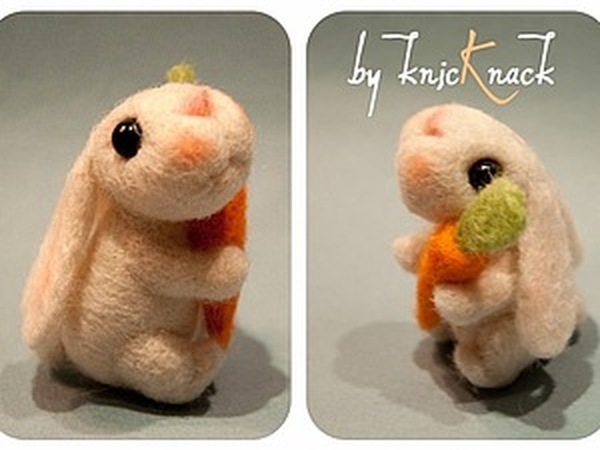 МК сухое валяние Кролик | Ярмарка Мастеров - ручная работа, handmade