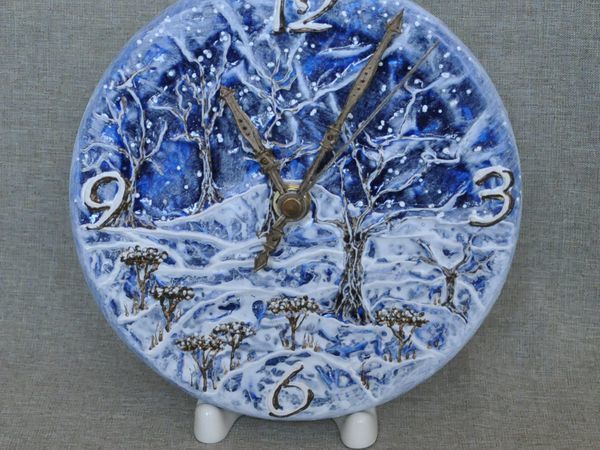 Мастер-класс по декорированию часов «Синяя зима» | Ярмарка Мастеров - ручная работа, handmade