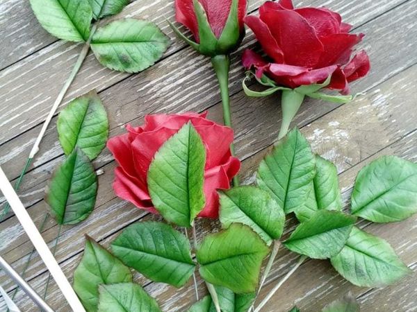 Мастер класс «Роза» из холодного фарфора | Ярмарка Мастеров - ручная работа, handmade