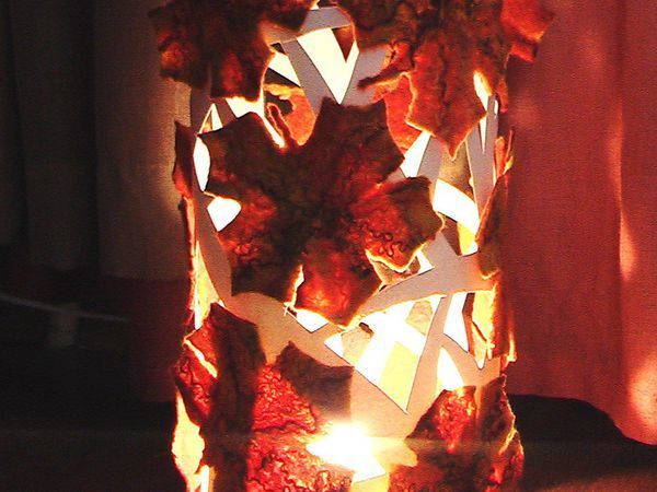 Делаем светильник «Тёплая осень» в технике мокрого валяния | Ярмарка Мастеров - ручная работа, handmade
