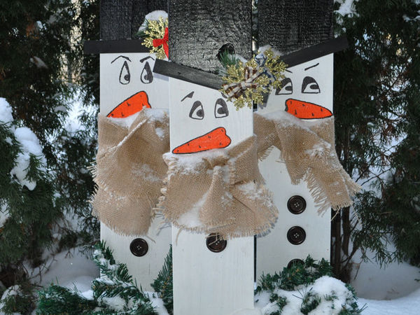 «Зимние друзья»: новогодний декор из подручных средств | Ярмарка Мастеров - ручная работа, handmade