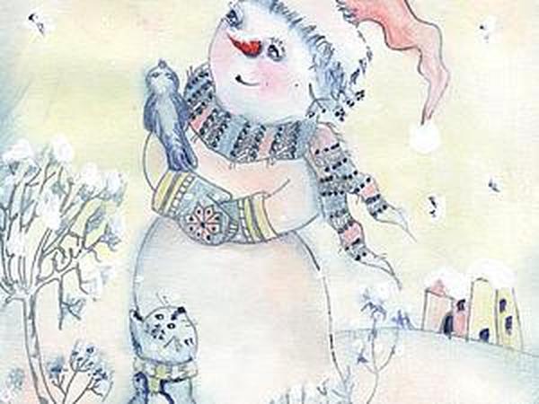 Короткие стихи про снеговика для детей 2-3 лет