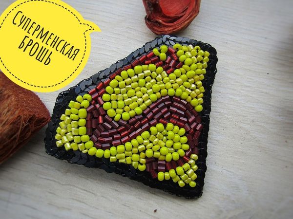 Делаем мужскую брошь из бисера | Ярмарка Мастеров - ручная работа, handmade