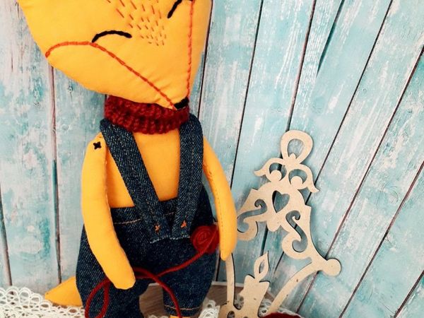 Игрушка «Лисёнок» | Ярмарка Мастеров - ручная работа, handmade