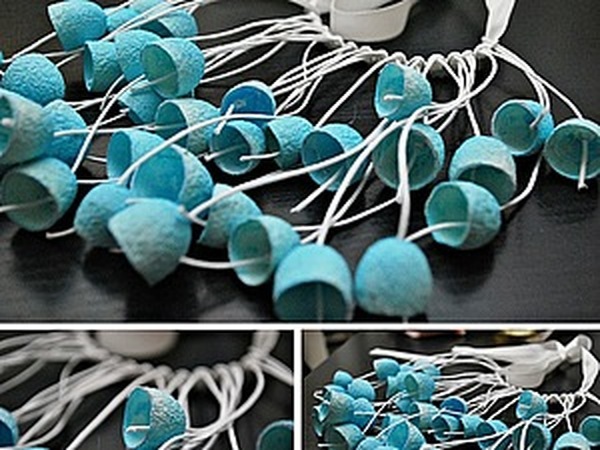 Колье из коконов шелкопряда | Ярмарка Мастеров - ручная работа, handmade