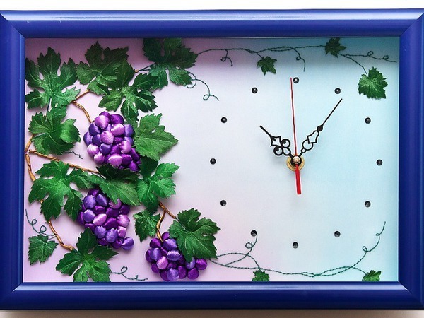 Оформляем часы с объемной вышивкой в багет под стекло | Ярмарка Мастеров - ручная работа, handmade