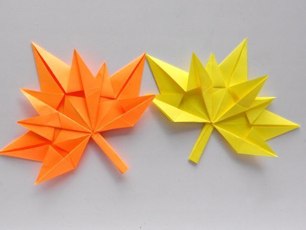 Оригами кленовый лист | Поделки своими руками и игры для детей | Лисичкины поделки