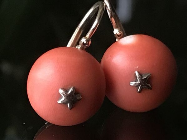 Серьги с кораллами золото 56 | Ярмарка Мастеров - ручная работа, handmade Серьги с кораллами золото 56 | Ярмарка Мастеров - ручная работа, handmade