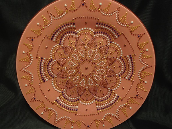 Точечная роспись декоративной тарелки: пошаговый мастер-класс | Ярмарка Мастеров - ручная работа, handmade
