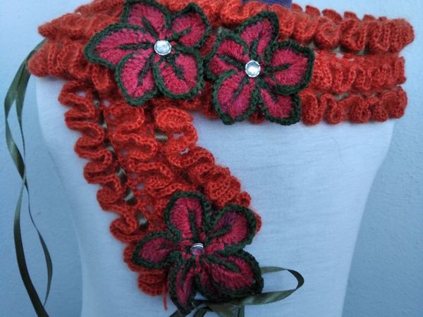 Авторские оригинальные шарфики от 1200 руб | Ярмарка Мастеров - ручная работа, handmade